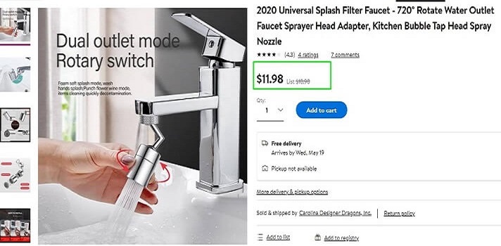 Universal Splash Filter Faucet Tap
