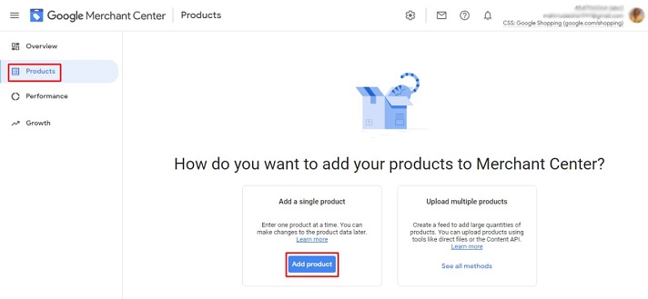Add products to Google Merchant 