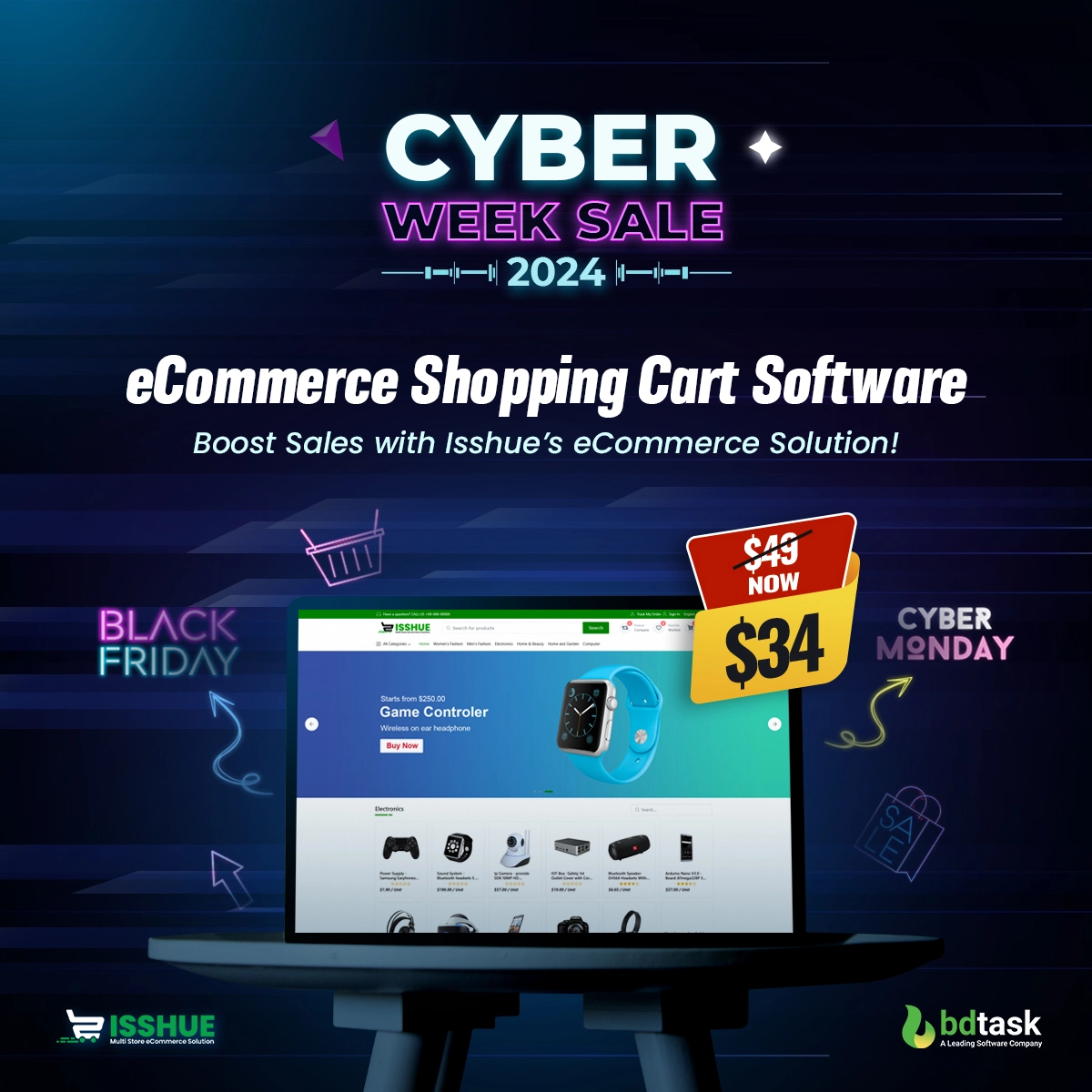 Isshue Multistore Ecommerce Shopping Cart Software