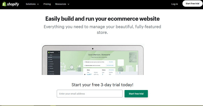 shopify ecommerce website